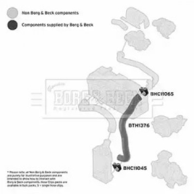 Трубка нагнетаемого воздуха BTH1376 BORG and BECK - купить в магазине запчастей по Украине