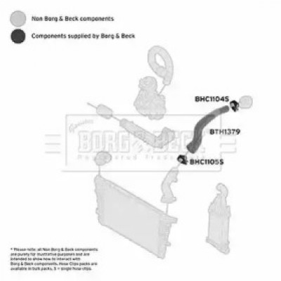Трубка нагнетаемого воздуха BTH1379 BORG and BECK - купить в магазине запчастей по Украине