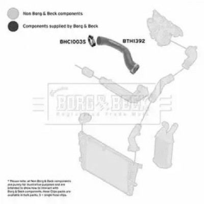Трубка нагнетаемого воздуха BTH1392 BORG and BECK - купить в магазине запчастей по Украине