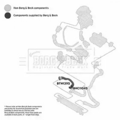 Трубка нагнетаемого воздуха BTH1395 BORG and BECK - купить в магазине запчастей по Украине