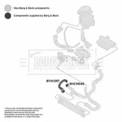 Трубка нагнетаемого воздуха BTH1397 BORG and BECK - купить в магазине запчастей по Украине