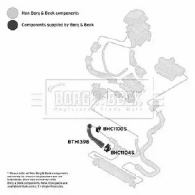 Трубка нагнетаемого воздуха BTH1398 BORG and BECK - купить в магазине запчастей по Украине