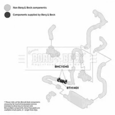 Трубка нагнетаемого воздуха BTH1401 BORG and BECK - купить в магазине запчастей по Украине