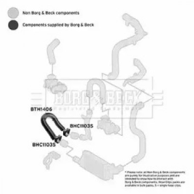 Трубка нагнетаемого воздуха BTH1406 BORG and BECK - купить в магазине запчастей по Украине