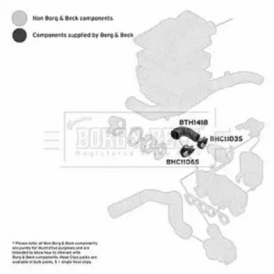 Трубка нагнетаемого воздуха BTH1418 BORG and BECK - купить в магазине запчастей по Украине