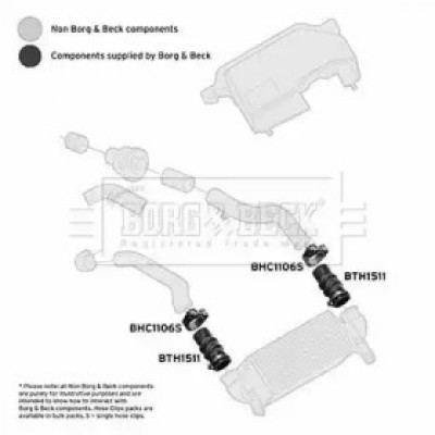 Трубка нагнетаемого воздуха BTH1511 BORG and BECK - купить в магазине запчастей по Украине