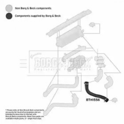 Трубка нагнетаемого воздуха BTH1556 BORG and BECK - купить в магазине запчастей по Украине