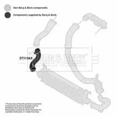 Трубка нагнетаемого воздуха BTH1565 BORG and BECK - купить в магазине запчастей по Украине