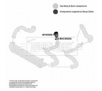 Трубка нагнетаемого воздуха BORG and BECK BTH1596 BTH1596 BORG and BECK - купить в магазине запчастей по Украине