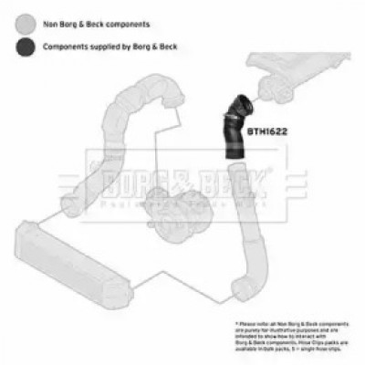 Трубка нагнетаемого воздуха BTH1622 BORG and BECK - купить в магазине запчастей по Украине