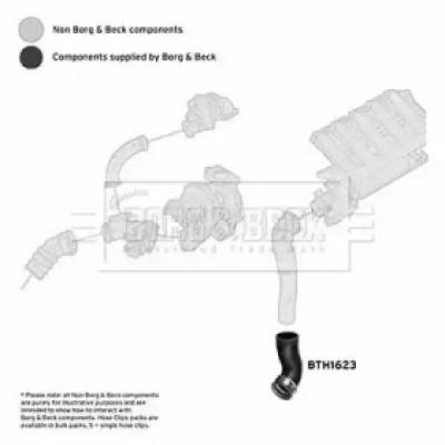 Трубка нагнетаемого воздуха BTH1623 BORG and BECK - купить в магазине запчастей по Украине