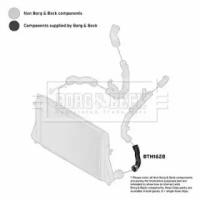 Трубка нагнетаемого воздуха BTH1628 BORG and BECK - купить в магазине запчастей по Украине