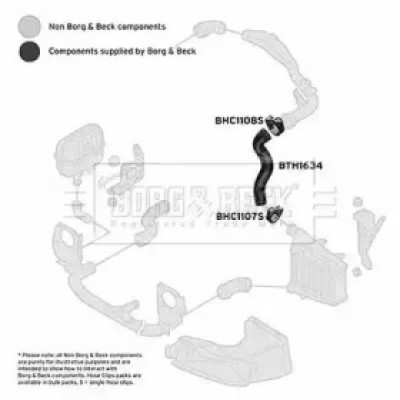 Трубка нагнетаемого воздуха BTH1634 BORG and BECK - купить в магазине запчастей по Украине