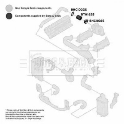 Трубка нагнетаемого воздуха BTH1635 BORG and BECK - купить в магазине запчастей по Украине
