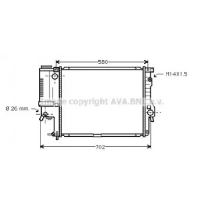 Радиатор, охлаждение двигателя BW2186 AVA QUALITY COOLING - купить в магазине запчастей по Украине