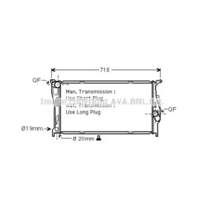 Радиатор, охлаждение двигателя BW2294 AVA QUALITY COOLING - купить в магазине запчастей по Украине