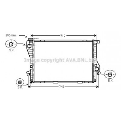 Радиатор, охлаждение двигателя BW2301 AVA QUALITY COOLING - купить в магазине запчастей по Украине