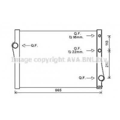 Радиатор, охлаждение двигателя BW2471 AVA QUALITY COOLING - купить в магазине запчастей по Украине