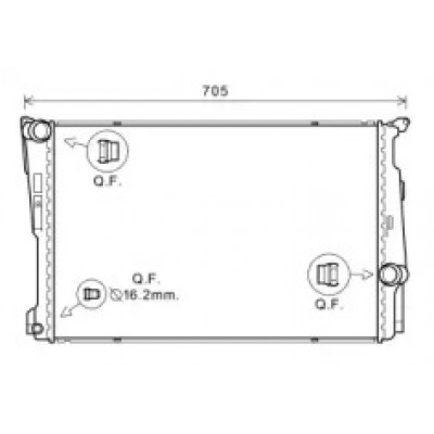 Радиатор, охлаждение двигателя BW2546 AVA QUALITY COOLING - купить в магазине запчастей по Украине