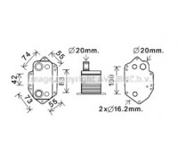 масляный радиатор, двигательное масло AVA QUALITY COOLING BW3554 BW3554 AVA QUALITY COOLING - купить в магазине запчастей по Украине