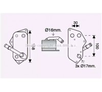 масляный радиатор, двигательное масло AVA QUALITY COOLING BW3558 BW3558 AVA QUALITY COOLING - купить в магазине запчастей по Украине