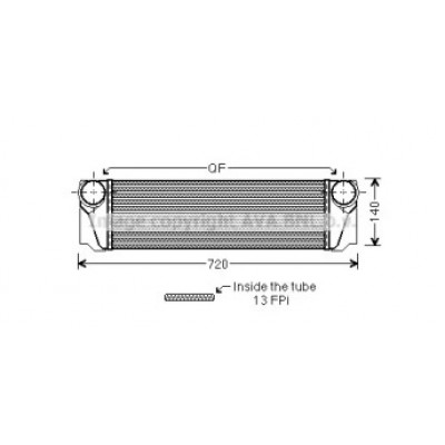Интеркулер BW4374 AVA QUALITY COOLING - купить в магазине запчастей по Украине