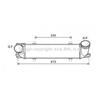 Интеркулер BW4438 AVA QUALITY COOLING - купить в магазине запчастей по Украине