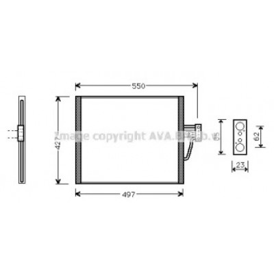 Конденсатор, кондиционер BW5213 AVA QUALITY COOLING - купить в магазине запчастей по Украине
