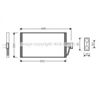 Конденсатор, кондиционер AVA QUALITY COOLING BW5254 BW5254 AVA QUALITY COOLING - купить в магазине запчастей по Украине
