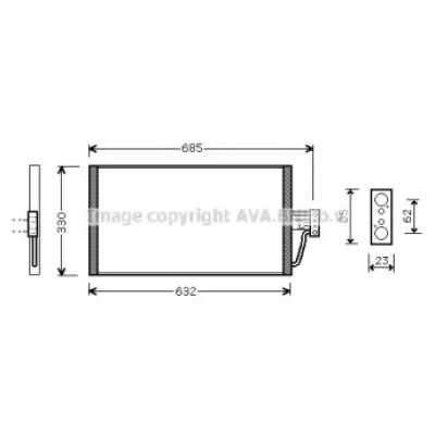 Конденсатор, кондиционер BW5254 AVA QUALITY COOLING - купить в магазине запчастей по Украине
