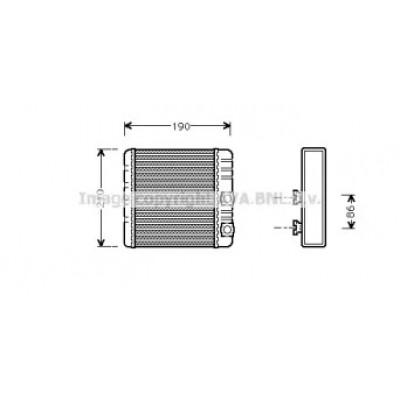 Теплообменник, отопление салона BW6211 AVA QUALITY COOLING - купить в магазине запчастей по Украине