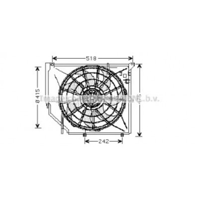 Вентилятор, охлаждение двигателя BW7502 AVA QUALITY COOLING - купить в магазине запчастей по Украине
