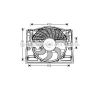 Вентилятор, охлаждение двигателя AVA QUALITY COOLING BW7513 BW7513 AVA QUALITY COOLING - купить в магазине запчастей по Украине