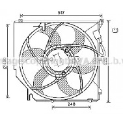 Вентилятор, охлаждение двигателя BW7520 AVA QUALITY COOLING - купить в магазине запчастей по Украине