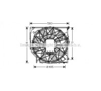 Вентилятор, охлаждение двигателя AVA QUALITY COOLING BW7522 BW7522 AVA QUALITY COOLING - купить в магазине запчастей по Украине