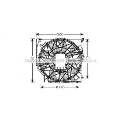 Вентилятор, охлаждение двигателя BW7522 AVA QUALITY COOLING - купить в магазине запчастей по Украине