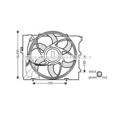 Вентилятор, охлаждение двигателя BW7523 AVA QUALITY COOLING - купить в магазине запчастей по Украине