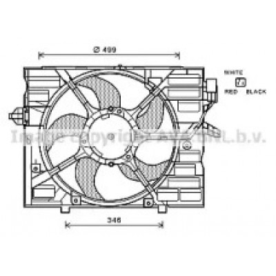 Вентилятор, охлаждение двигателя BW7530 AVA QUALITY COOLING - купить в магазине запчастей по Украине