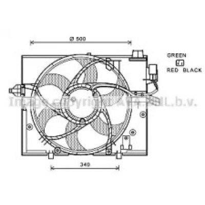 Вентилятор, охлаждение двигателя BW7531 AVA QUALITY COOLING - купить в магазине запчастей по Украине