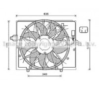 Вентилятор, охлаждение двигателя AVA QUALITY COOLING BW7537 BW7537 AVA QUALITY COOLING - купить в магазине запчастей по Украине