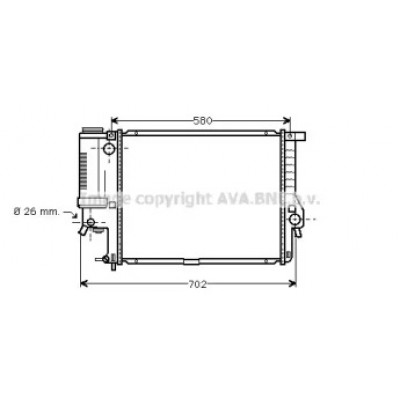Радиатор, охлаждение двигателя BWA2201 AVA QUALITY COOLING - купить в магазине запчастей по Украине