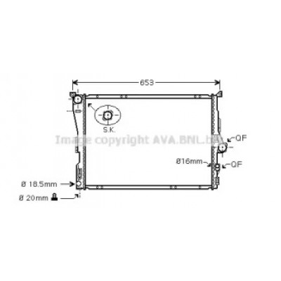 Радиатор, охлаждение двигателя BWA2343 AVA QUALITY COOLING - купить в магазине запчастей по Украине