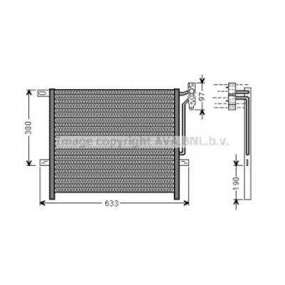 Конденсатор, кондиционер BWA5369 AVA QUALITY COOLING - купить в магазине запчастей по Украине