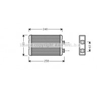 Теплообменник, отопление салона AVA QUALITY COOLING BWA6210 BWA6210 AVA QUALITY COOLING - купить в магазине запчастей по Украине