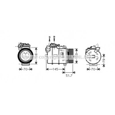 Компрессор, кондиционер BWAK329 AVA QUALITY COOLING - купить в магазине запчастей по Украине