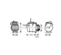 Компрессор, кондиционер AVA QUALITY COOLING BWAK385 BWAK385 AVA QUALITY COOLING - купить в магазине запчастей по Украине