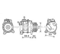 Компрессор, кондиционер AVA QUALITY COOLING BWAK492 BWAK492 AVA QUALITY COOLING - купить в магазине запчастей по Украине