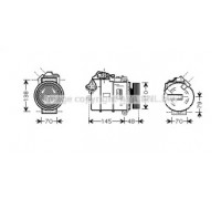 Компрессор, кондиционер AVA QUALITY COOLING BWK317 BWK317 AVA QUALITY COOLING - купить в магазине запчастей по Украине