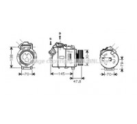 Компрессор, кондиционер AVA QUALITY COOLING BWK331 BWK331 AVA QUALITY COOLING - купить в магазине запчастей по Украине