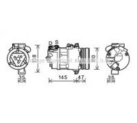Компрессор, кондиционер AVA QUALITY COOLING BWK395 BWK395 AVA QUALITY COOLING - купить в магазине запчастей по Украине
